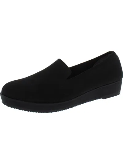 Shop Me Too Bowen Womens Knit Slip On Loafers In Black