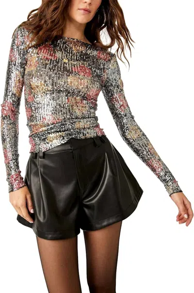 Shop Free People Printed Gold Rush Long Sleeve Top In Midnight Combo In Multi
