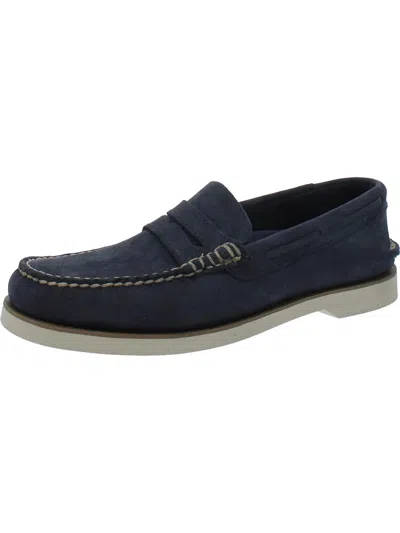 Shop Sperry A/o Penny Mens Slip On Almond Toe Loafers In Blue
