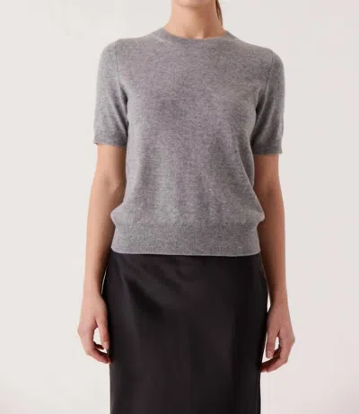 Shop Sophie Rue Adele Short Sleeve Sweater In Heather Grey