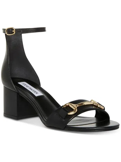Shop Steve Madden Irenee Womens Ankle Strap Open Toe Block Heel In Black