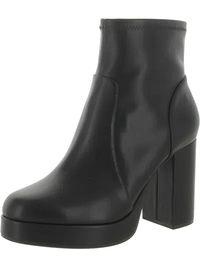 Shop Adam Tucker Zandy 18 Womens Faux Leather Zipper Ankle Boots In Black