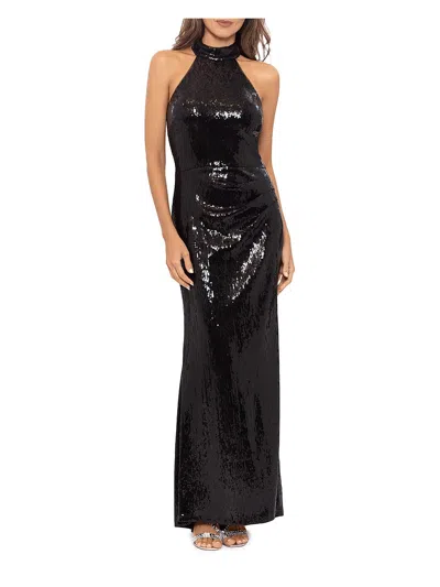 Shop Aqua Womens T-back Long Evening Dress In Black