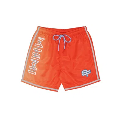 Solefly Nylon Mesh Shorts In Orange In Orange