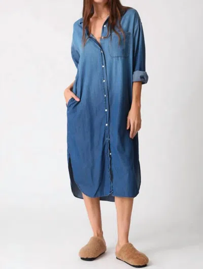 Shop Electric & Rose Hazel Shirt Dress In Medium Denim Blue