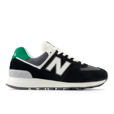Shop New Balance Women's 574 Sneakers In Black/grey/green