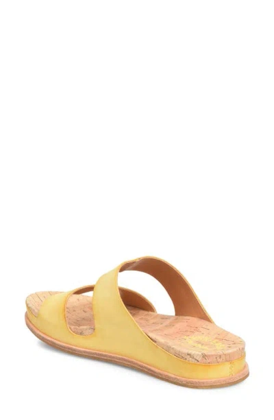Shop Kork-ease Tutsi Slide Sandal In Yellow Leather