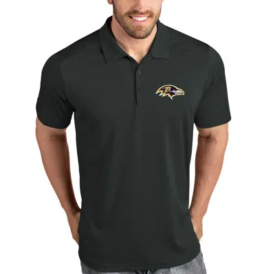 Shop Antigua Baltimore Ravens  Tribute Polo In Charcoal