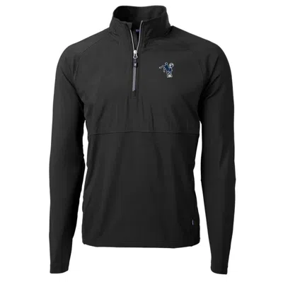Shop Cutter & Buck Black Indianapolis Colts Adapt Eco Knit Hybrid Recycled Quarter-zip Throwback Pullover