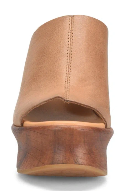 Shop Kork-ease Cassia Block Heel Platform Sandal In Brown Leather
