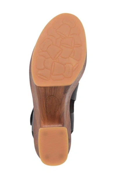 Shop Kork-ease Cantal Slingback Platform Sandal In Black Leather