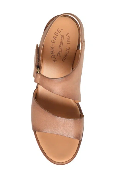 Shop Kork-ease Cantal Slingback Platform Sandal In Brown Leather