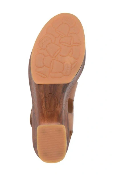Shop Kork-ease ® Cantal Slingback Platform Sandal In Brown Leather