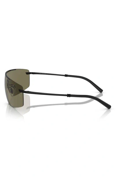 Oliver Peoples Roger Federer 138mm Rimless Shield Sunglasses In Matte Black