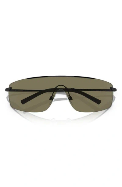 Shop Oliver Peoples Roger Federer 138mm Rimless Shield Sunglasses In Matte Black