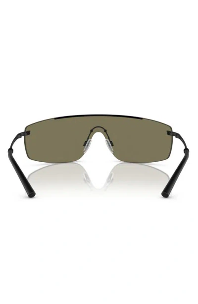 Shop Oliver Peoples Roger Federer 138mm Rimless Shield Sunglasses In Matte Black