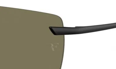 Oliver Peoples Roger Federer 138mm Rimless Shield Sunglasses In Matte Black