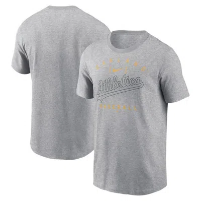 Shop Nike Heather Gray Oakland Athletics Home Team Athletic Arch T-shirt