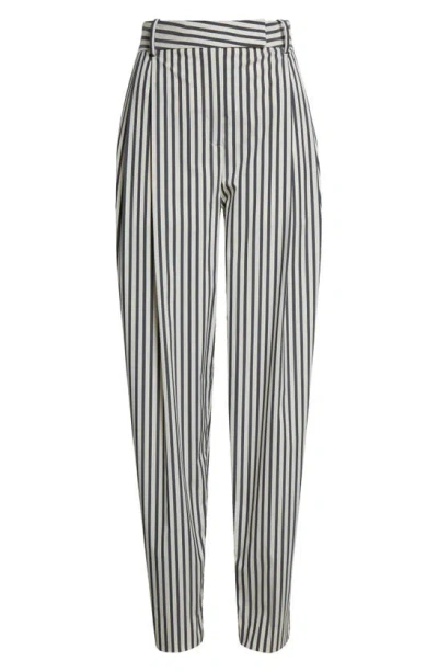 Shop Partow Bacall Stripe Cotton Pants In Black Stripe