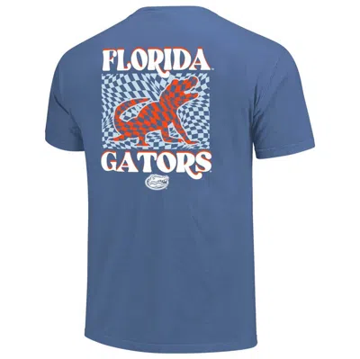 Shop Image One Royal Florida Gators Comfort Colors Checkered Mascot T-shirt