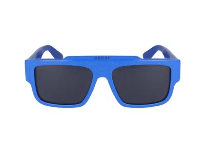 Shop Gucci Sunglasses In Blue Blue Blue Blue