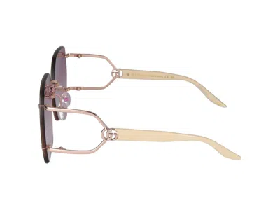 Shop Gucci Sunglasses In Gold Ivory Violet