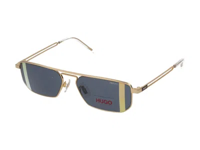 Shop Hugo Boss Sunglasses In Yellow Gold