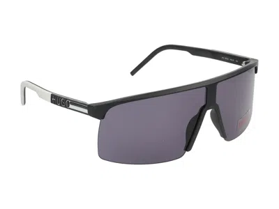 Shop Hugo Boss Sunglasses In Matte Black White