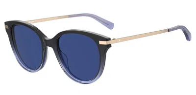 Shop Moschino Love Sunglasses In Black Blue