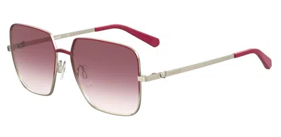 Shop Moschino Love Sunglasses In Red