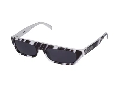 Shop Moschino Sunglasses In Pattern Black