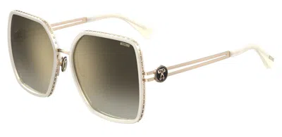 Shop Moschino Sunglasses In Pearled Ivory