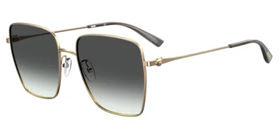 Shop Moschino Sunglasses In Gold