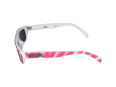 Shop Moschino Sunglasses In Fuchsia Pattern