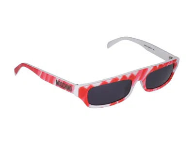 Shop Moschino Sunglasses In Red Pattern