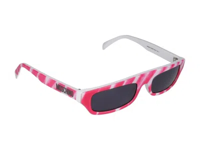 Shop Moschino Sunglasses In Fuchsia Pattern