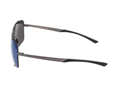 Shop Porsche Design Sunglasses In Grey Metal, Black
