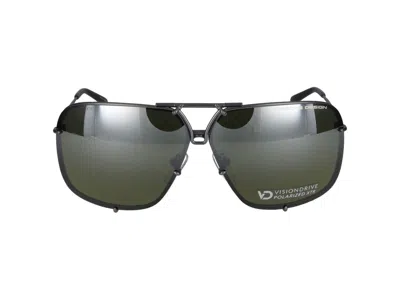 Shop Porsche Design Sunglasses In Dark Gun