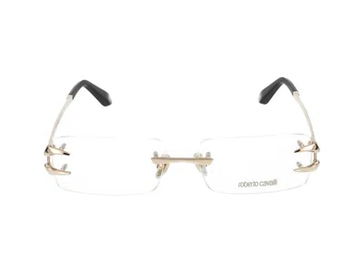 Shop Roberto Cavalli Eyeglasses In Rose' Gold Polished Total
