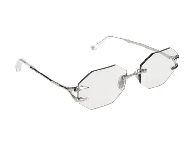 Shop Roberto Cavalli Sunglasses In Palladium Polished Total