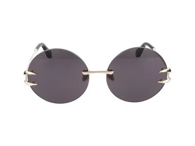 Shop Roberto Cavalli Sunglasses In Rose' Gold Polished Total