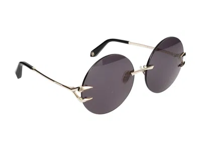 Shop Roberto Cavalli Sunglasses In Rose' Gold Polished Total