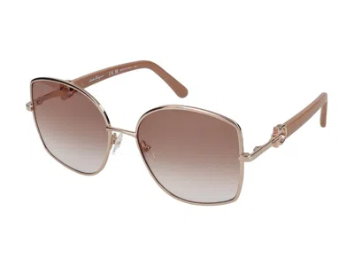 Shop Ferragamo Salvatore  Sunglasses In Rose Gold/nude Gradient