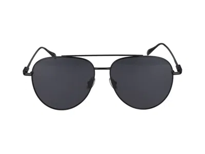 Shop Ferragamo Salvatore  Sunglasses In Matte Black