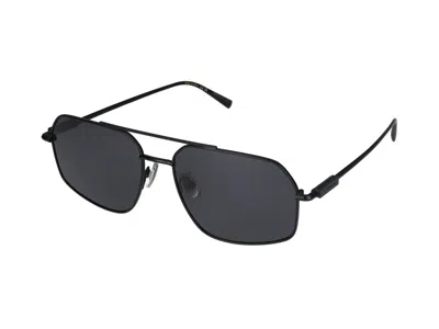 Shop Ferragamo Salvatore  Sunglasses In Matte Black