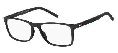 Shop Tommy Hilfiger Eyeglasses In Matte Black