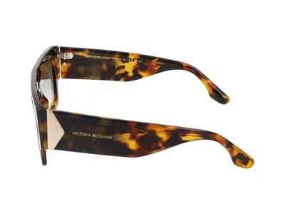Shop Victoria Beckham Sunglasses In Dark Havana Fade