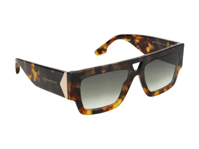 Shop Victoria Beckham Sunglasses In Dark Havana Fade