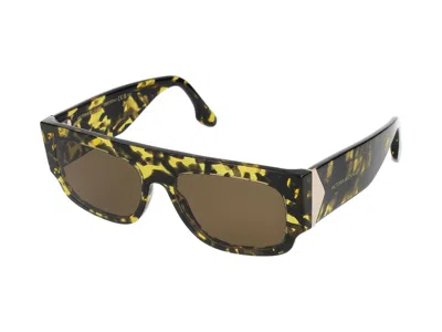 Shop Victoria Beckham Sunglasses In Black Yellow Havana