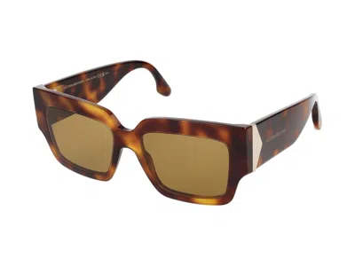 Shop Victoria Beckham Sunglasses In Tortoise